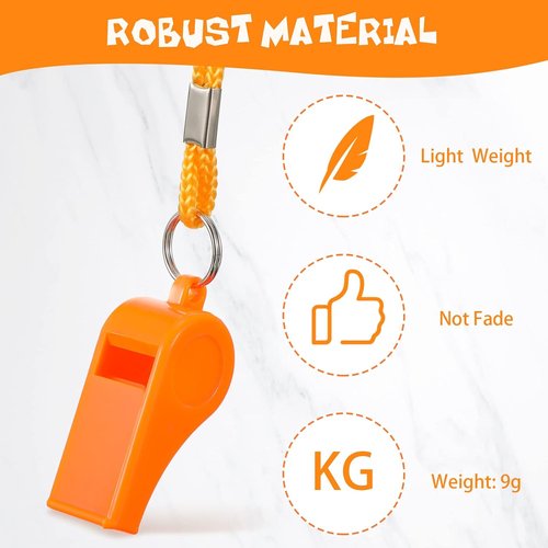 Honoson Emergency Whistle for Adults - Loud Plastic Safety Whistle with Lanyard for Lifeguards & Outdoor Activities