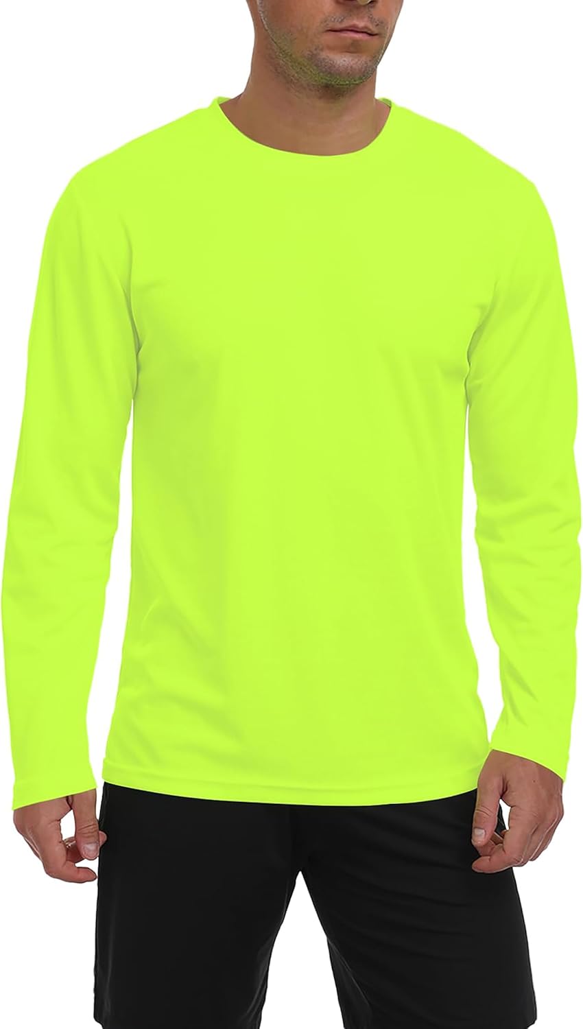Skiennix Men's Long Sleeve Sun Shirt - Lightweight UV Protection Quick Dry Athletic Tee for Hiking & Fishing