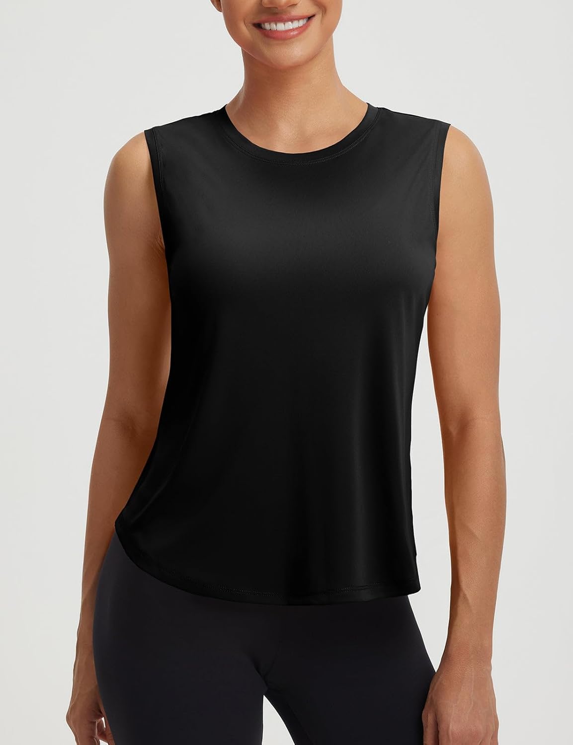 Baleaf Women's Athletic Tank Top - Breathable UPF 50+ Workout Tee | Lightweight & Loose Fit