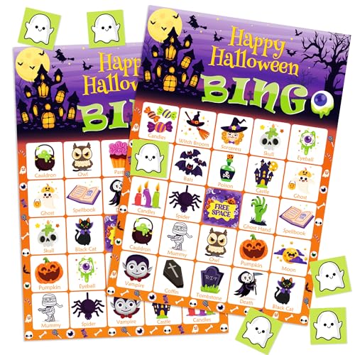 Halloween Bingo Game Set - 24 Players | Halloween Party Toys