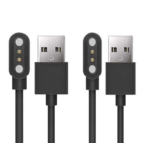 Lamshaw Compatible with Greemoor Dog Bark Collar Charger, Magnetic USB Charging Cable Replacement Charger Cable Compatible with Greemoor AI Dog Bark Collar (2 Pack-Black+Black)