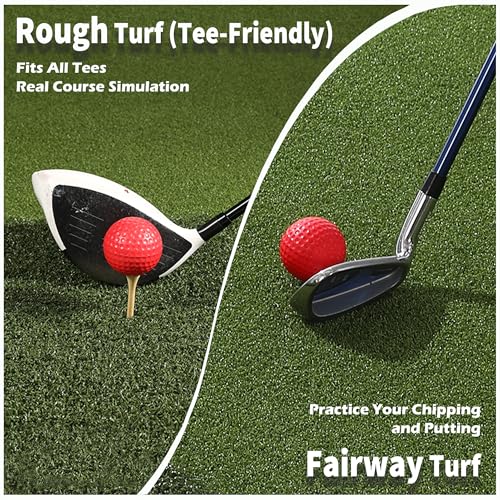 Premium Dual-Turf Golf Mat 5x4 ft - Durable Indoor/Outdoor Practice