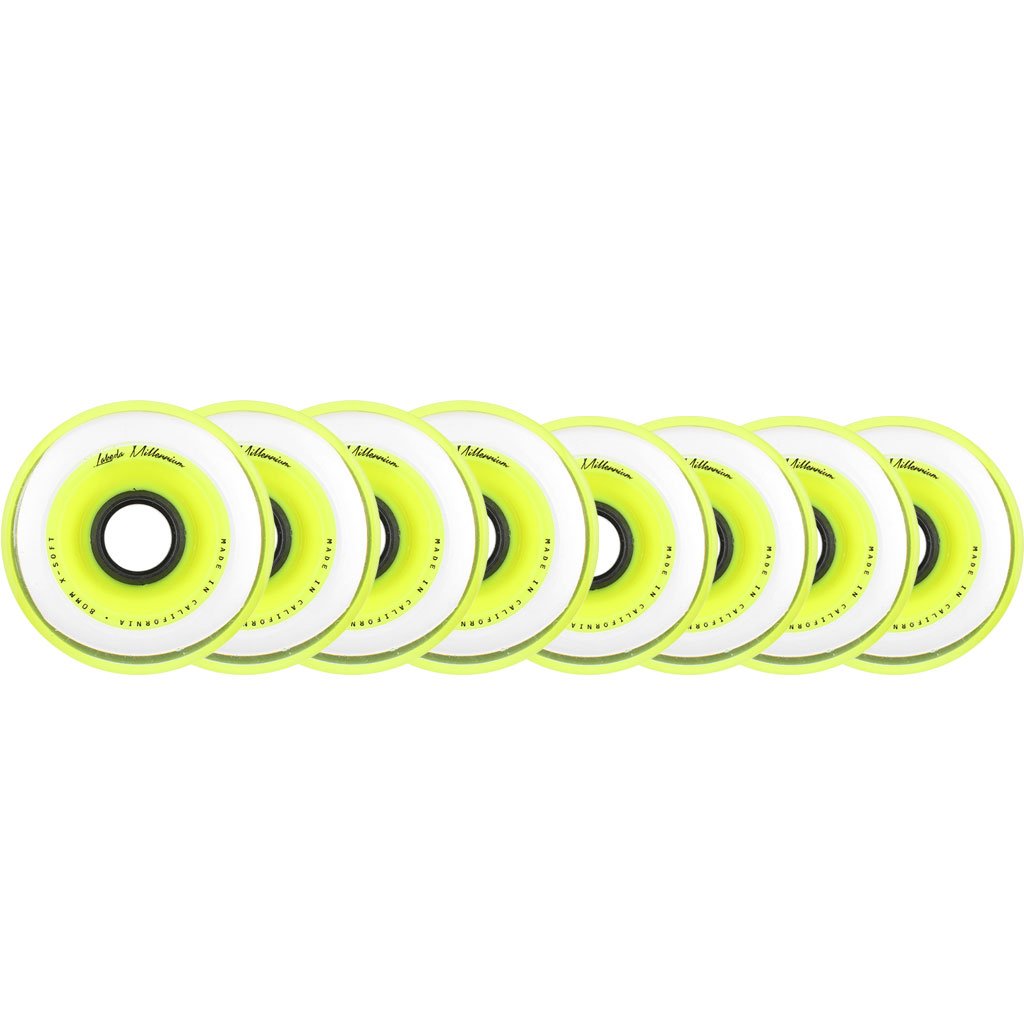 Labeda Wheels 80mm /76mm Hilo Millennium Gripper YEL Inline Indoor Roller Hockey