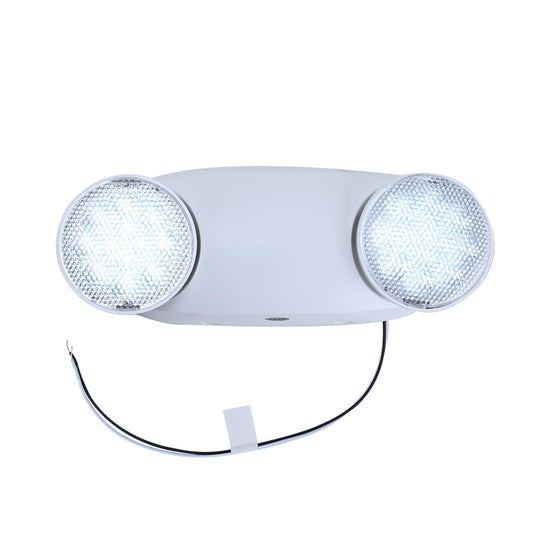 Apmeetlux Emergency Light,200lm 4Hours Battery Backup,Commercial Emergency Exit Lighting for Home Power Failure Outage Office Business Restaurants, Hardwired, UL 924 AC85-277V