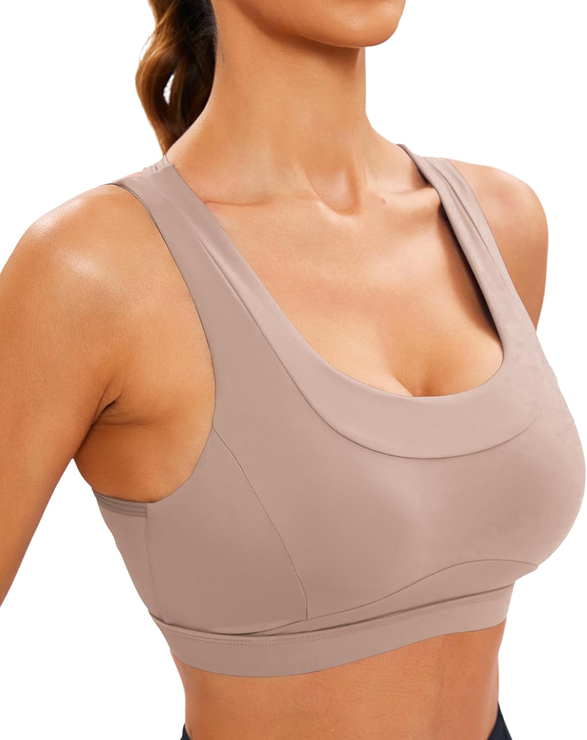RUNNING GIRL High Support Sports Bra for Women - Molded Cup Racerback Design for Yoga & Running
