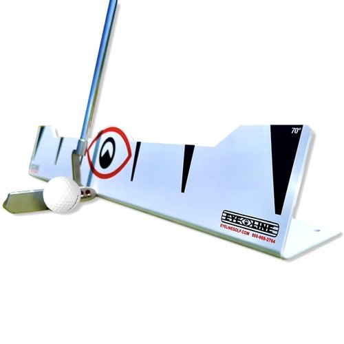 EyeLine Golf Quick Look Mirror and 70 Degree Edge Putting Rail – Compact Golf Training Aid for Putting Stroke with Slight Arc – Use on Indoor Greens or Outdoors (Edge Putting Rail)