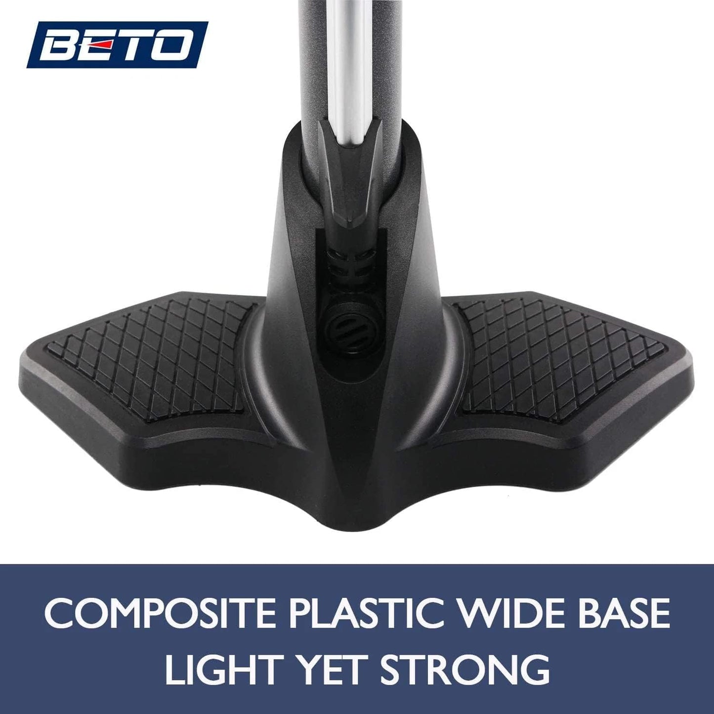 Beto Bike Pump Portable - High-Pressure Bicycle Floor Pump with Gauge & Air Bleed Button | 160 PSI Max