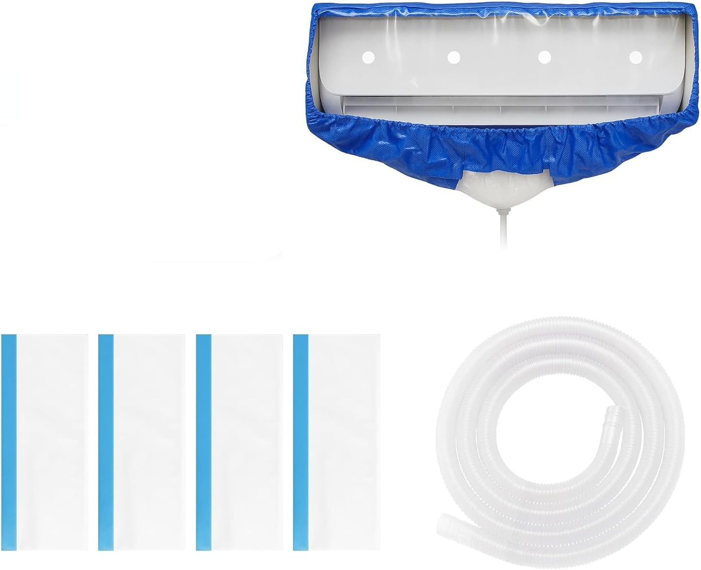 Mini Split Cleaning Bag - 360 Waterproof, Fits 38-48in Systems, Includes Overspray Guards & Drain Hose