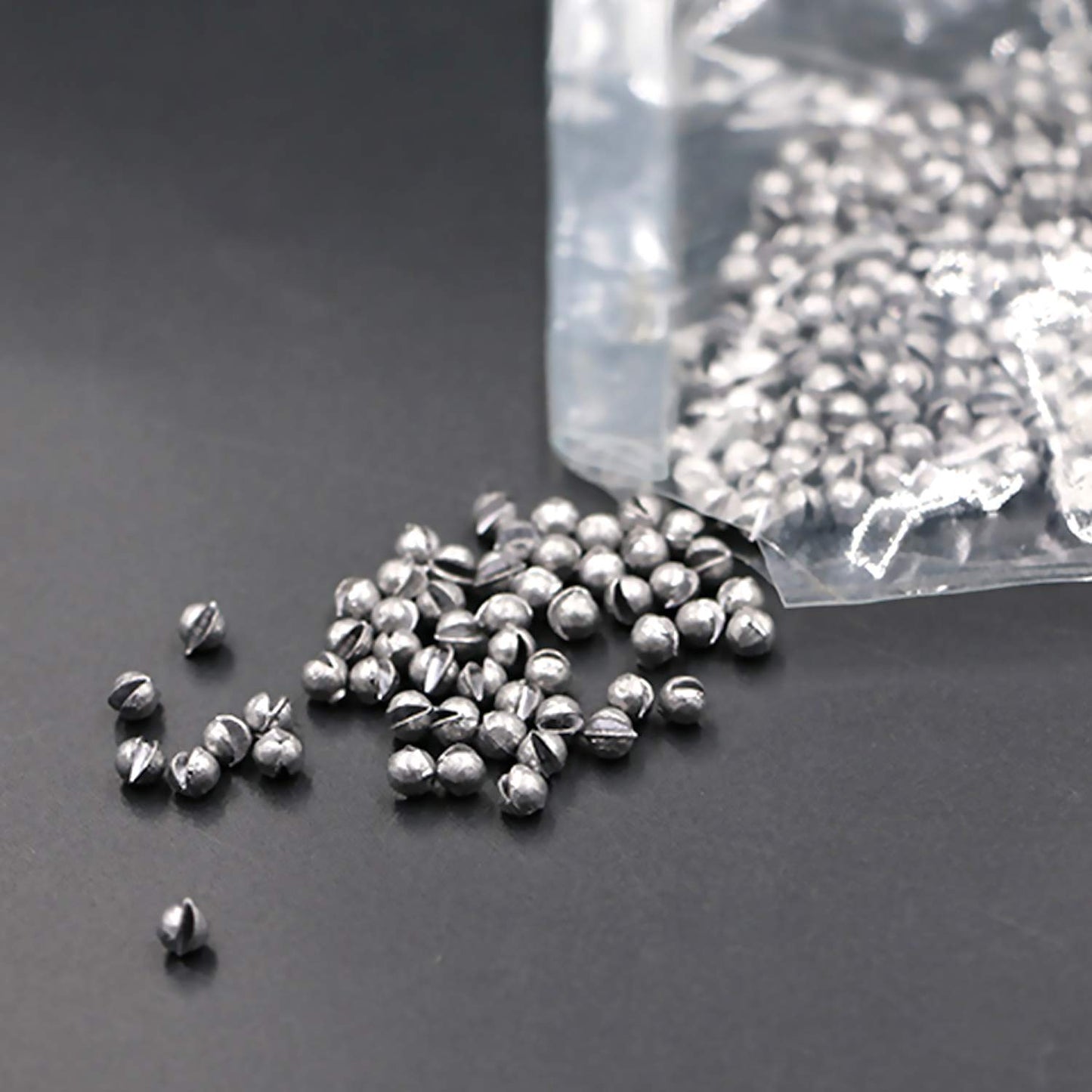 FREE FISHER Round Removable Fishing Weights Sinkers,500Pcs 0.3g Lead Sinking Split Shots Fishing Sinkers,Fishing Weights Sinkers