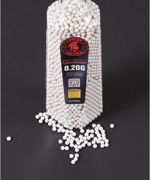 Lancer Tactical 6mm Premium Polished Airsoft BBs - 5,100 Count | Outdoor Field Compliant