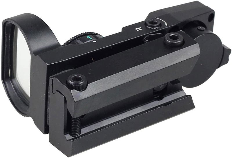 MAYMOC Red and Green Reflex Sight with 4 Reticles, 3/8" Dovetail Mount for Airgun Airsoft 11mm Rail and .22 RF