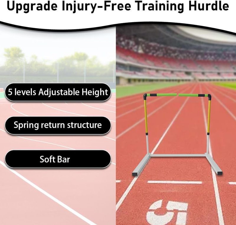 Morimoe Adjustable Height Training Hurdle Newly Upgraded Injury-Reducing Track & Field Hurdles for Athletes & Adults (1)