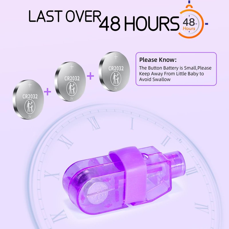 Finger Lights for Kids, 50Pcs Purple Finger Flashights Glow in the Dark Party Favors Bulk, Led Light Up Finger Light for Easter Back to School Classroom Prizes Halloween Trick or Treating Goodie Bags