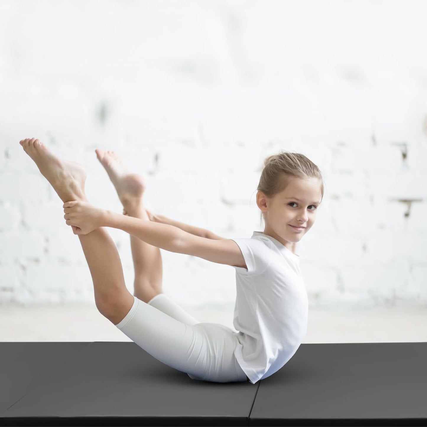RitFit Folding Exercise Mat - 2 Inch Thick Gymnastics Mat with Carrying Handles | Sizes 3’x6’, 4’x8’, 4’x10’, 2’x8’ for Yoga, MMA, and Home Gym