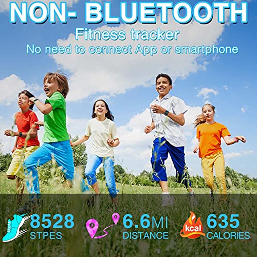 Non-Bluetooth Kids Fitness Tracker Watch - Square Blue