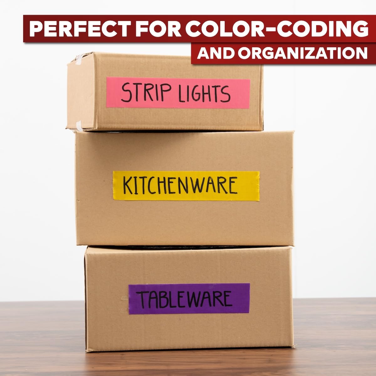 XFasten Rainbow Colored Duct Tape Heavy Duty 12-Pack 10 Yards x 2 Inch, Colored Duct Tape Variety Pack Bulk, Waterproof, Vibrant Colors, Easy Tear, Writable, Residue-free for Crafts, Labeling, Packing