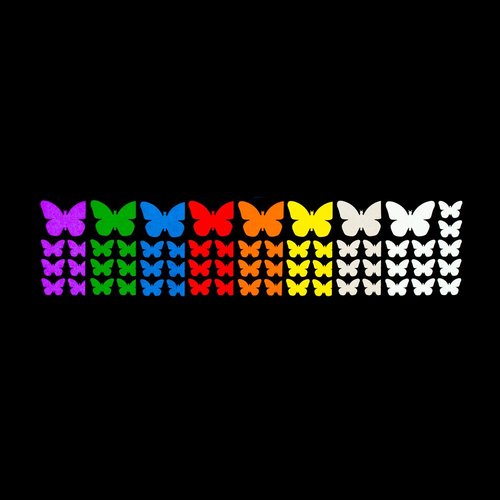 RydeSafe Reflective Decals - Butterflies Kit (Green)