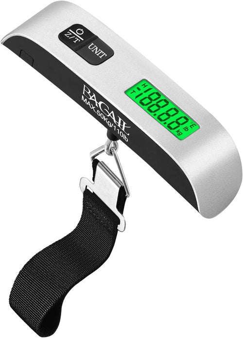 BAGAIL Digital Luggage Scale - 110lbs Capacity with Backlit LCD Display | Portable Travel Weight Scale