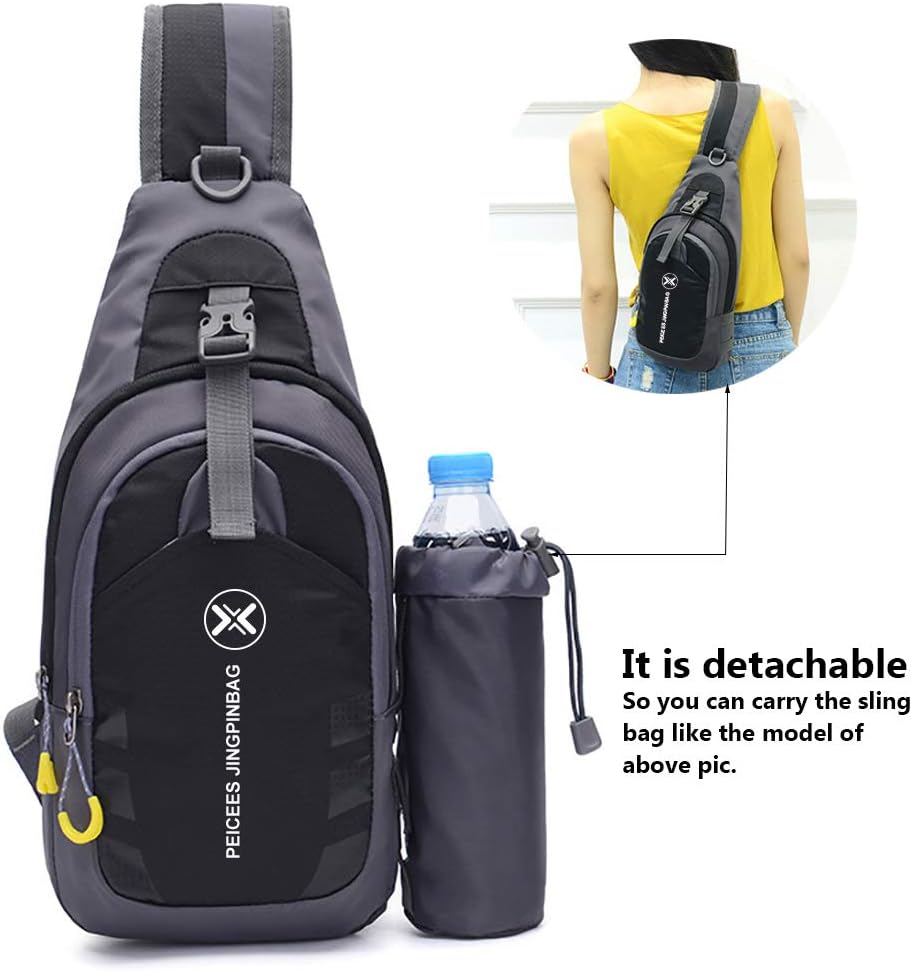 Peicees Crossbody Sling Backpack - Versatile Travel Daypack for Men & Women | Ideal for Gym & Biking