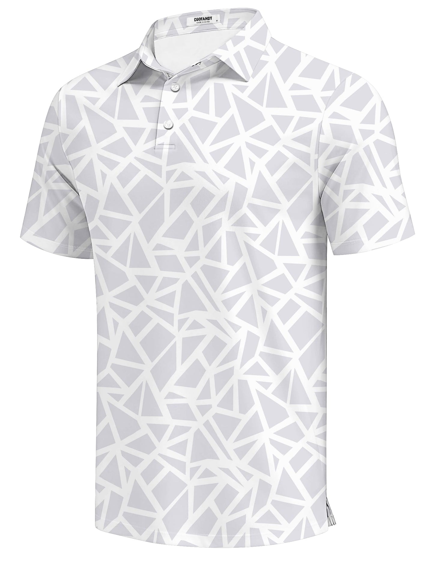 COOFANDY Men's Golf Polo Shirts Short Sleeve Quick Dry Performance Moisture Wicking Golf Shirts Casual Print Collared Shirt