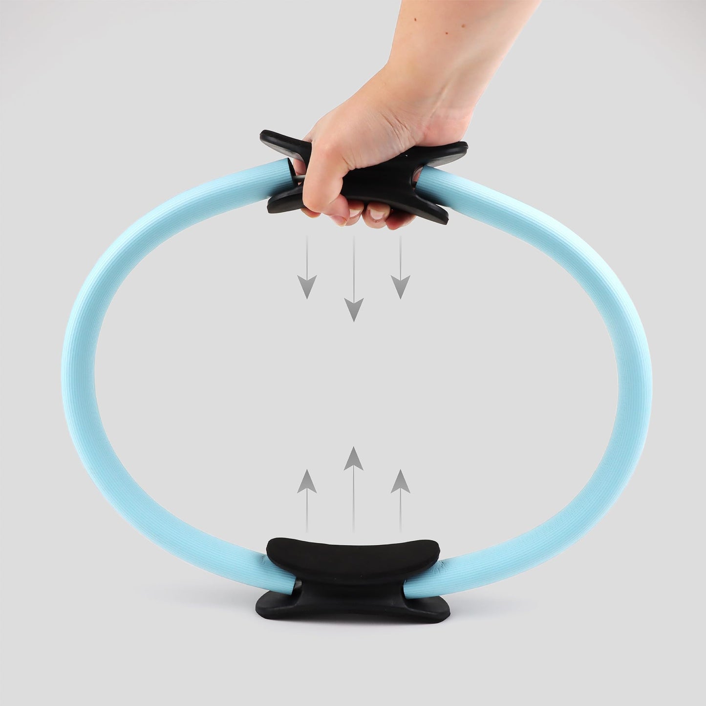 Phoenix Fitness Pilates Ring - Double Handle Exercise Circle Fitness Magic Circle Resistance Ring Dual Grip for Yoga Core Training - 15 Inch - Blue