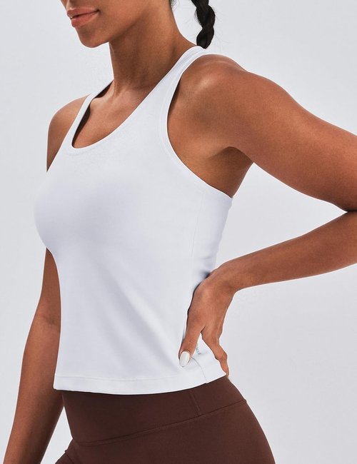 K-Swiss Women's Tank Top - Racerback Sleeveless Gym Shirt for Athletic Yoga | Slim Fit, Waist-Length