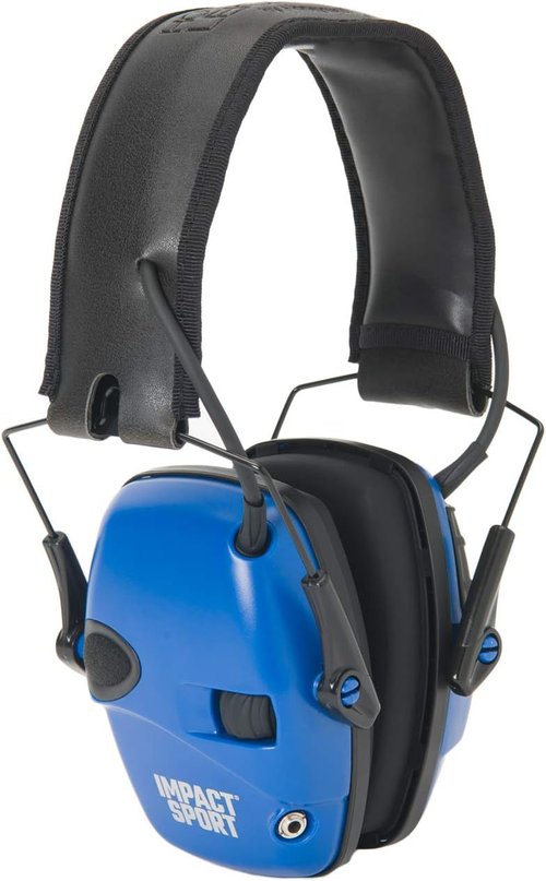 Howard Leight Impact Sport Electronic Shooting Earmuff - Sound Amplification, Real Blue Color