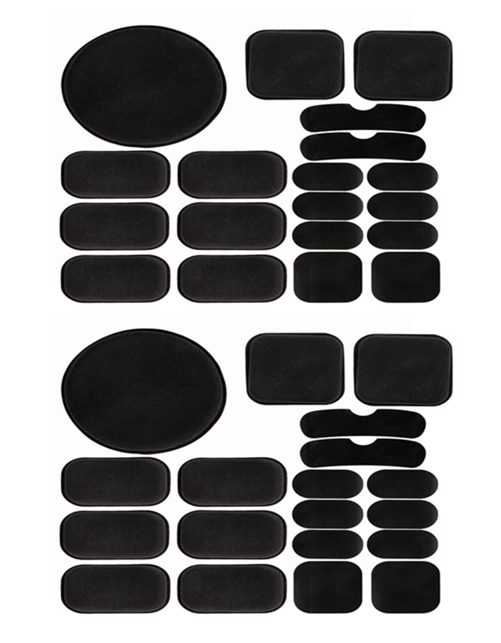 PAXLamb Universal Airsoft Helmet Pads 19pcs/Set Tactical Helmet Replacement EVA Foam Motorcycle Padding Kits Bicycle Bike Accessories Mats for Fast Mich CS ACH FMA USMC PASGT (Black 2 Sets)