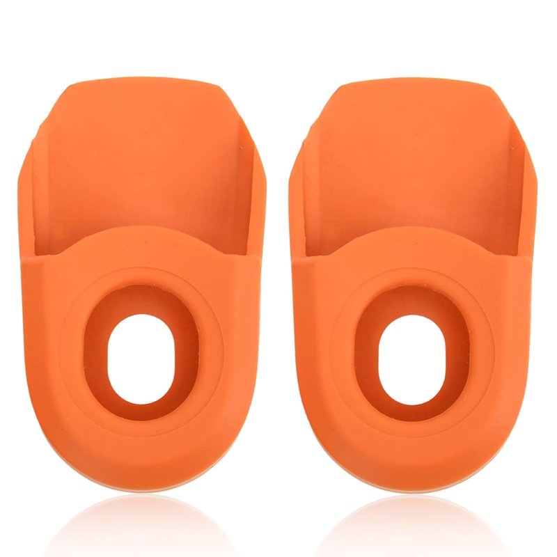 2PCS Bike Crank Cover Protector, Silicone Mountain Bicycle Crank Boot Arm Sleeve Cover Protective Gear Cranks Boot Case Protectors for Bicycle Cranks Protector Bike Crank Arm Boots(Orange)