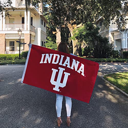 Indiana University Hoosiers Flag - 3x5 Ft Red, Single-Sided