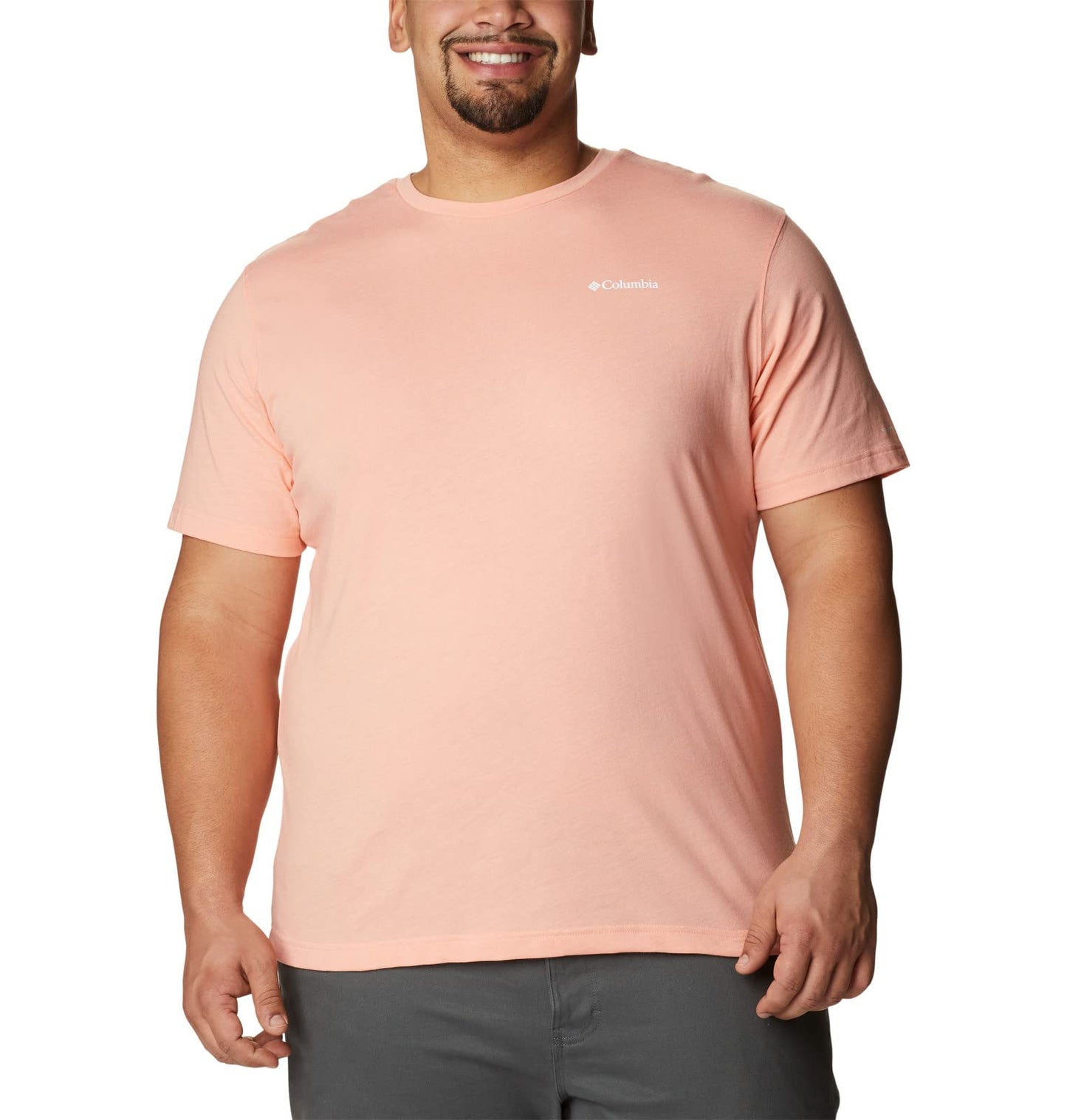 Columbia Men's Big & Tall Thistletown Hills Short Sleeve, Coral Reef Heather, X-Large B&T
