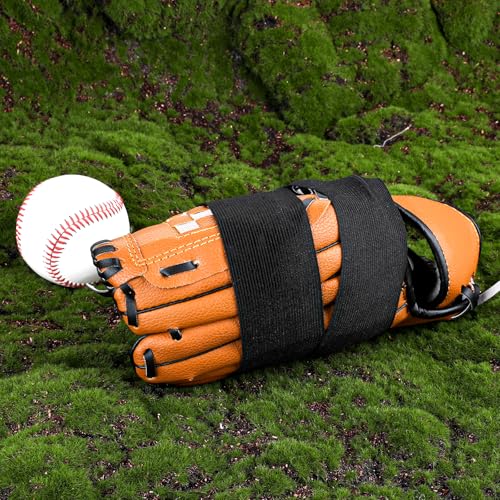Baseball Glove Wrap Bands - 4 PCS Elastic Strap 35cm x 10cm