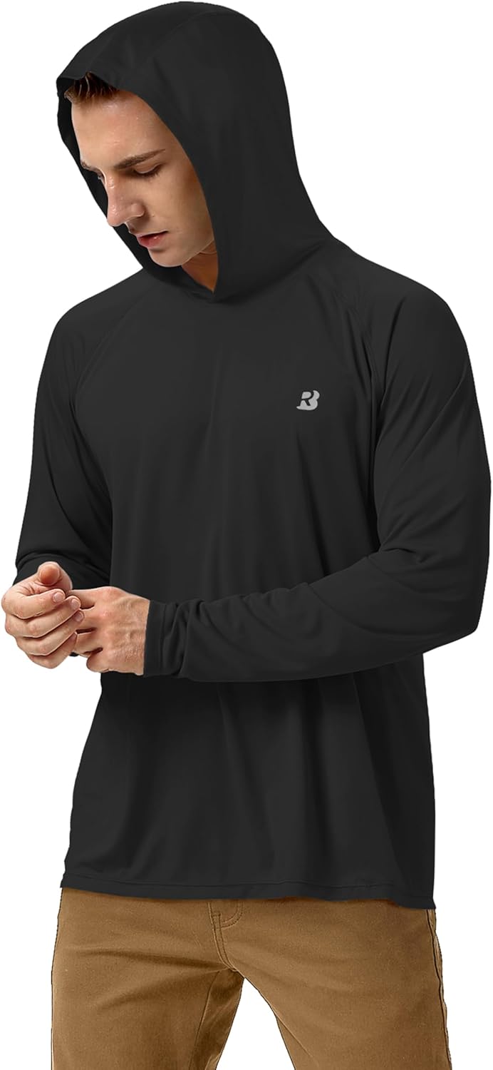 Roadbox Fishing Shirts for Men - UPF 50+ Long Sleeve UV Sun Protection Hoodie | Ideal for Outdoor Activities
