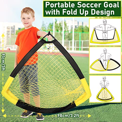Happy Jump 5x3.6 ft Portable Soccer Goal for Youth Training - Collapsible & Weatherproof