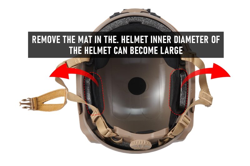 Lancer Tactical Large - X-Large Industrial ABS Plastic Constructed Maritime Helmet Adjustable Crown with 20mm Side Rail Adapter Velcro Padding NVG Shroud Bungee Retention (Dark Earth)