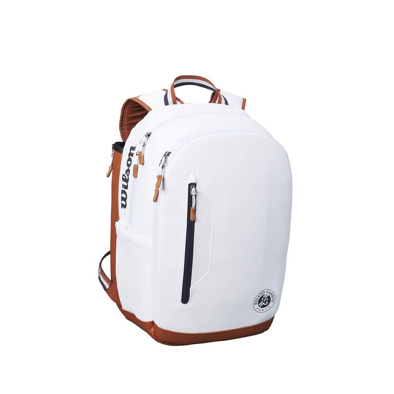 Wilson Unisex-Adult Roland Garros Tour Backpack, White, 2 Rackets