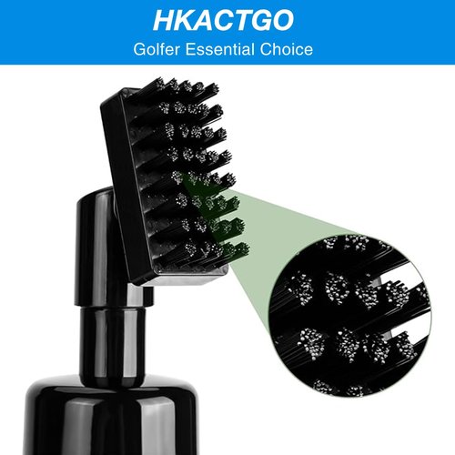 HKACTGO Golf Club Cleaner Brush with Spray Bottle, Holds 5 oz Water Portable Golf Cleaning Tool Gadgets and Groove Cleaner Kits That,Greener