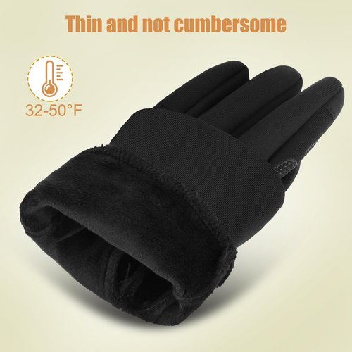 Ihuan Winter Warm Running Gloves - Super Sensitive Touch Screen for Cold Weather | Lightweight Liner for Skiing, Hiking, Cycling