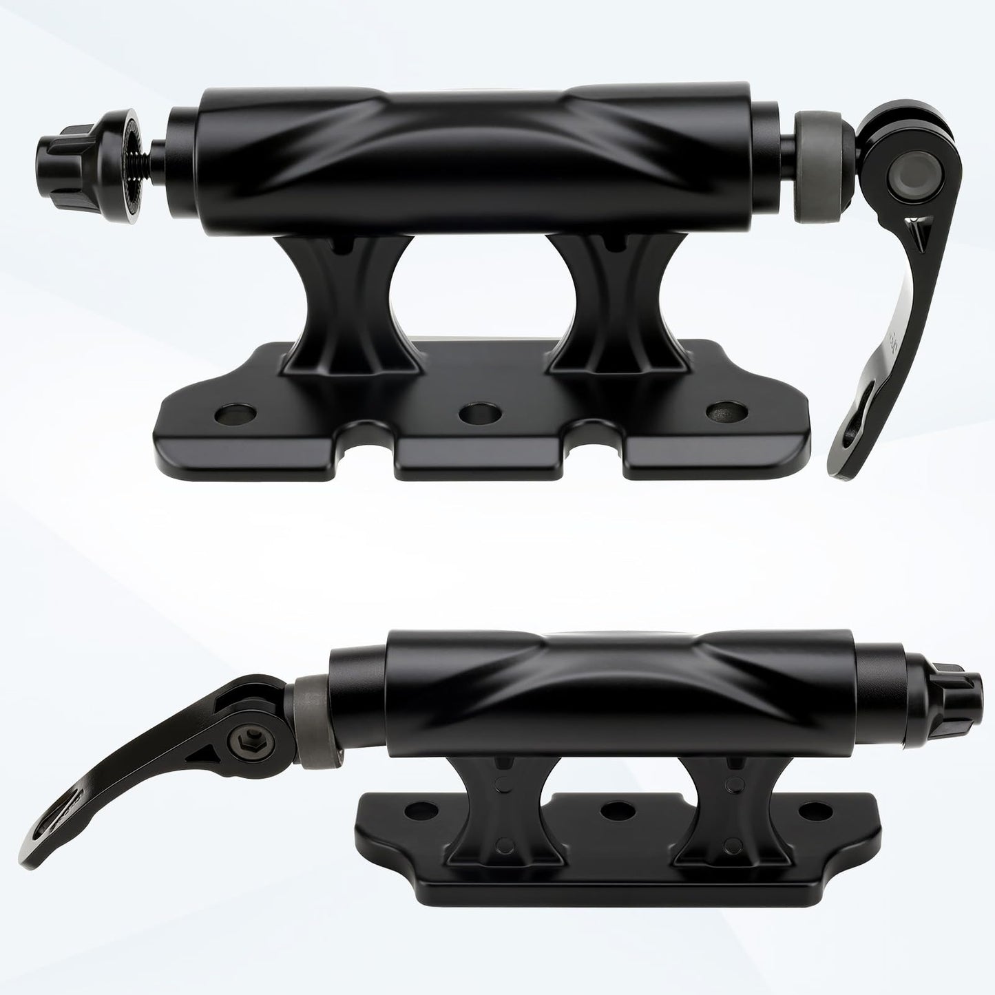 Dioty Single Bike Fork Mount Block, Alloy Quick Release Thru Axle for Car Bike Roof Rack Truck Bed Bike Mount with 4 Adapters for Road, MTB and Hybrid Bicycles