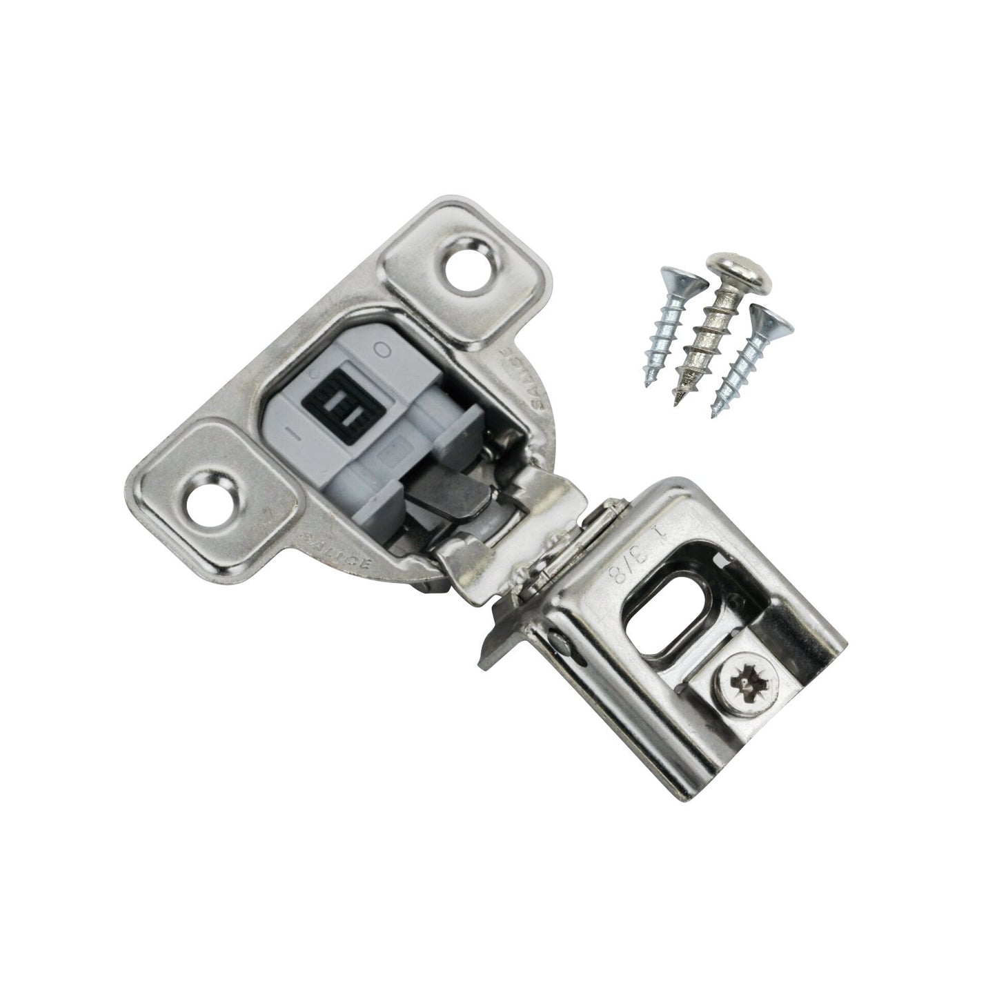 25 Pack Salice 106 Degree Silentia 1-3/8" Overlay Screw On Soft Close Cabinet Hinge with 2 Cam Adjustment CUP3CD9