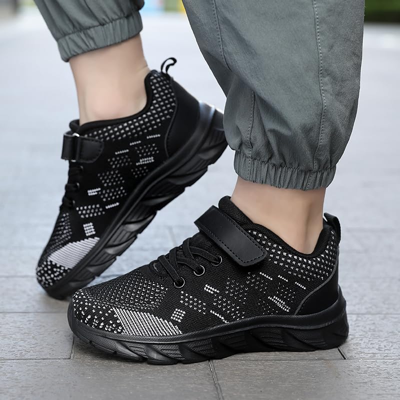 Kids Athletic Sneakers Slip-On Lightweight Breathable Non-Slip Shoes for Boys & Girls