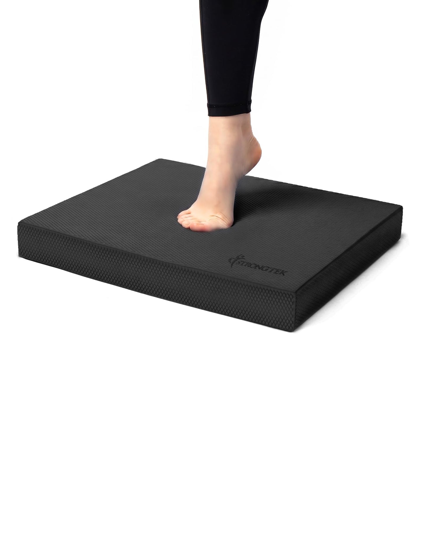 StrongTek Extra Wide Foam Balance Pad for Physical Therapy, 19" X 15.8" X 2.4", High-Density TPE Foam Pad for Exercise, Enhanced Stability, Core Strength, Non-Slip & Water-Resistant, for Fitness, Yoga