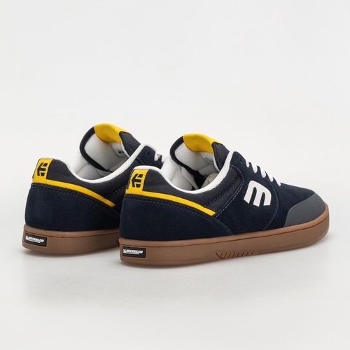 Etnies Marana – Iconic Pro Skate, Reinforced Michelin Cupsole, Cushioned Feel, 3X More Durable - Navy/Gum/Yellow - 8