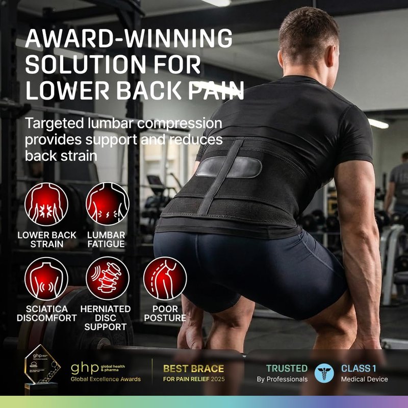 Modvel Lower Back Brace for Men and Women – Back Support Belt for Pain Relief, Herniated Disc, Sciatica, Scoliosis – Lumbar Compression Brace.