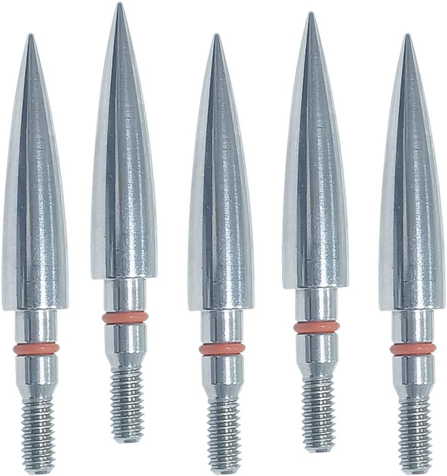 Skiennix Archery Field Points - Stainless Steel Practice Tips for Recurve & Compound Bows | 100-300 Grains