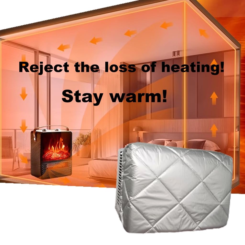 Anti-fall Thickened Window Air Conditioner Cover Inside 【Silver】- Windproof Waterproof Insulated - Universal Window AC Unit Cover For Indoor(XL-25.6*18.1*3in)