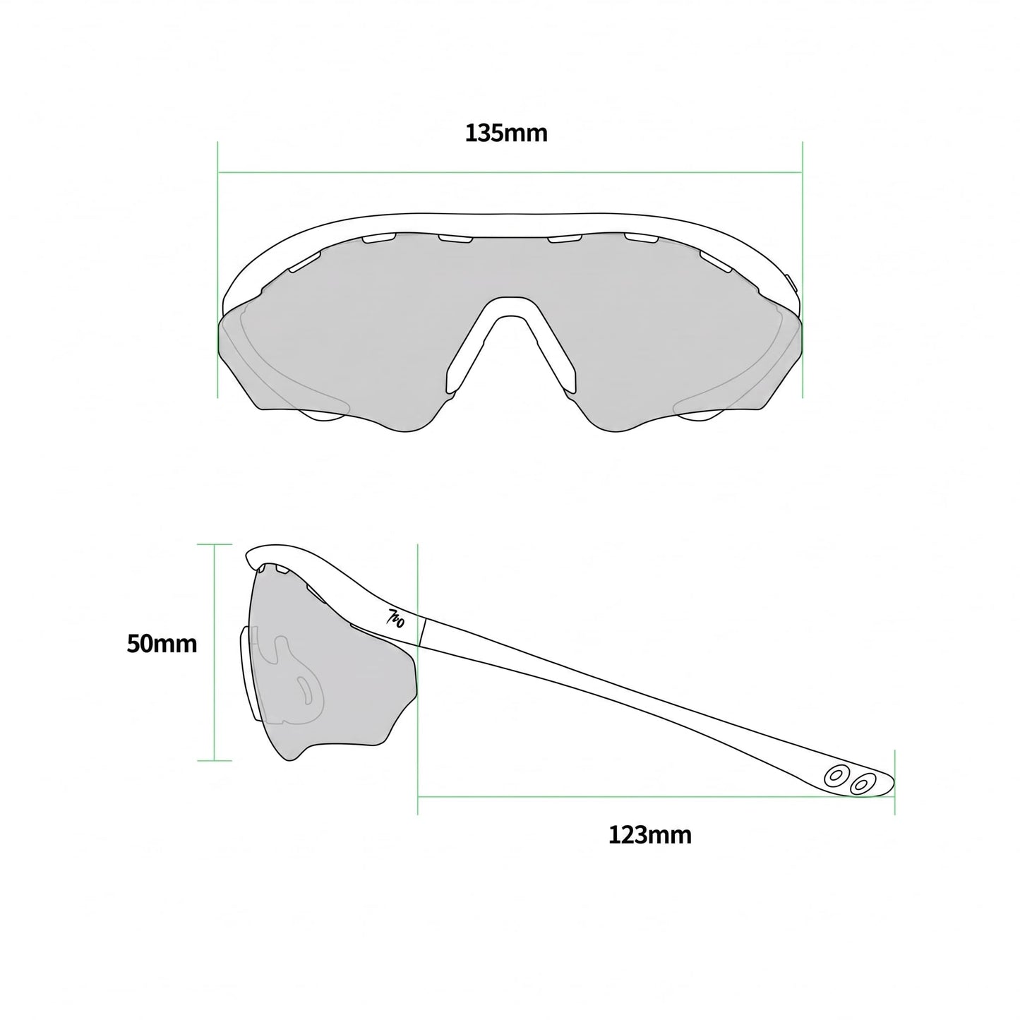 720armour Sports Sunglasses for Men Women, UV400 TR90 Wrap Around Shield Lens for Cycling, Running, Baseball, Golf & Hiking (Matte Silver Frame With Red Lens)