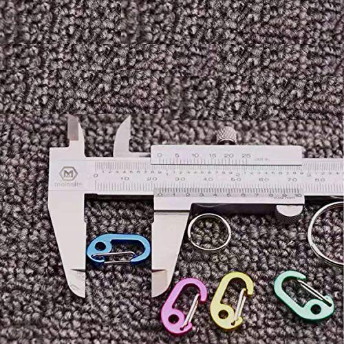 Mini Aluminum Carabiner Keychain Clips - 7-Pack for Outdoor Use