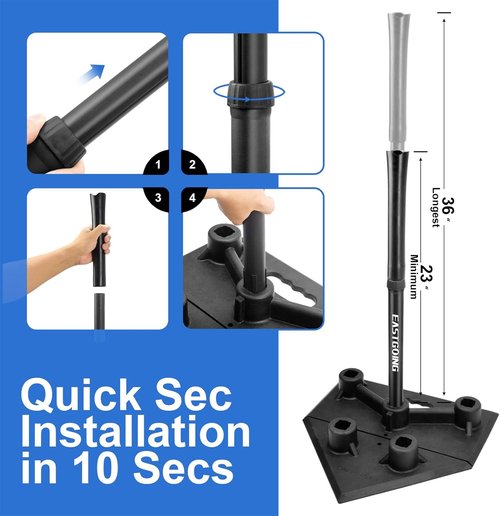 Eastgoing Heavy Duty Baseball Batting Tee - Adjustable 5-Position Design for All Ages | Portable Softball Hitting Tee