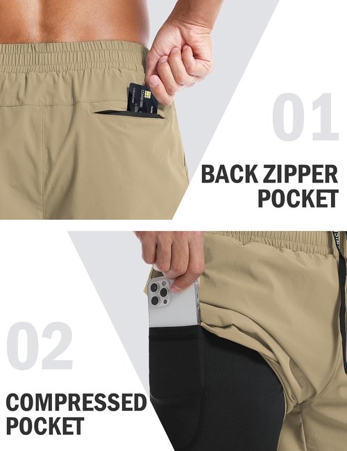 Aolesy Men's Running Shorts - Quick Dry Athletic Gym Shorts with Pockets | 5''/7'' Sizes Available
